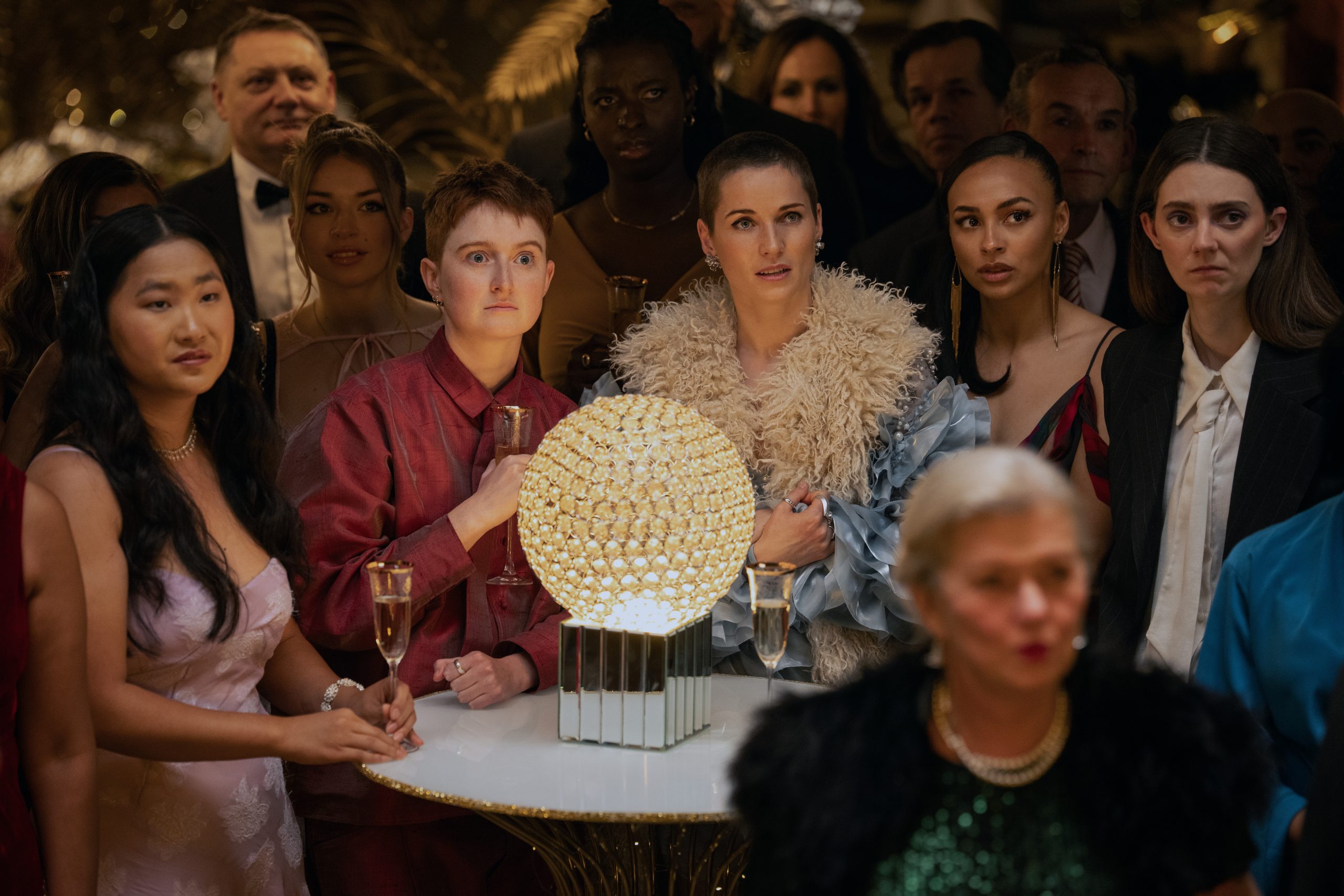 Annelise Heywood, Rex Hayes, Jude Mack, Abbie Hern and Tanya Reynolds in Ted Lasso Season 4 Episode 6
